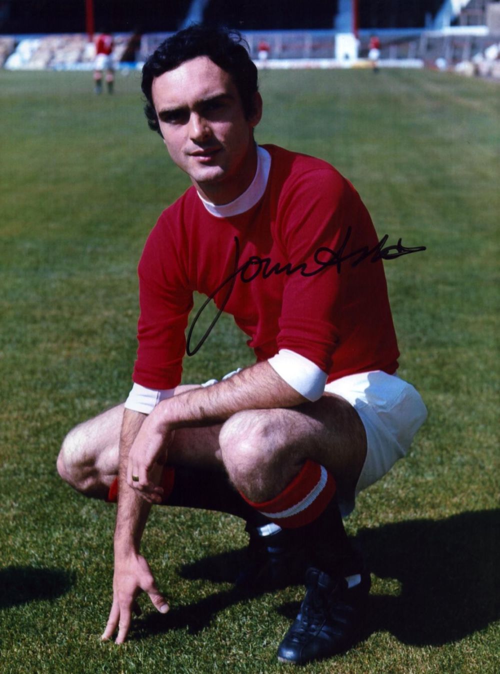 Lot 378: John Aston signed 8x6inch colour Man Utd photo....