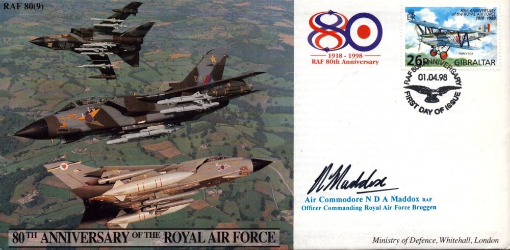Lot 407: WW2 Air Commodore NDA Maddox Signed 80th Anniv...