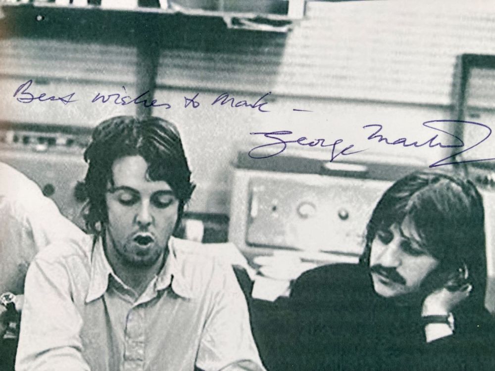 Lot 47: The Beatles Music George Martin manager signed 7...