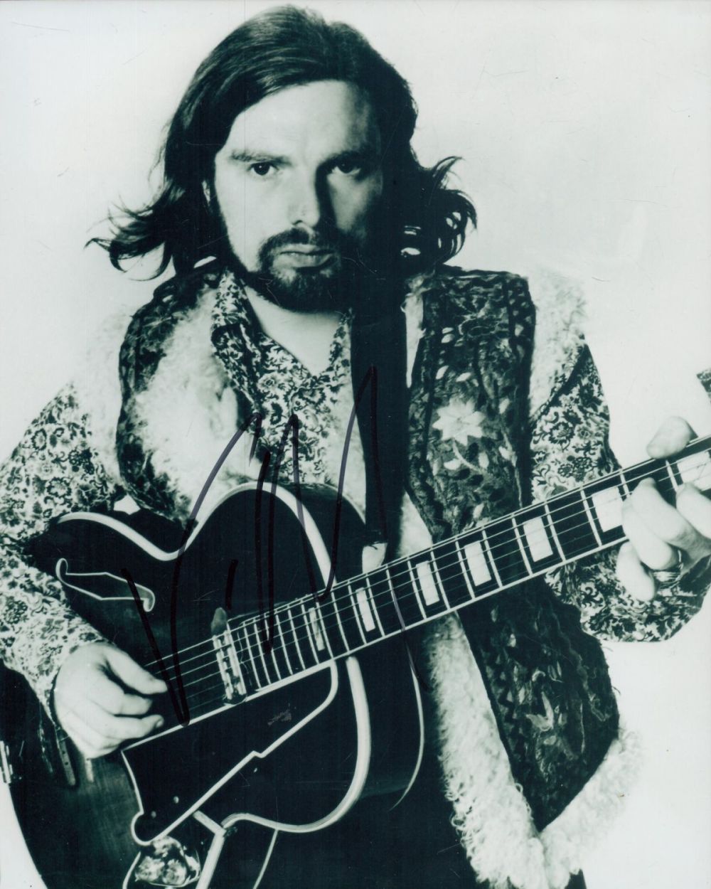Lot 68: Van Morrison signed 10x8 inch black and white...