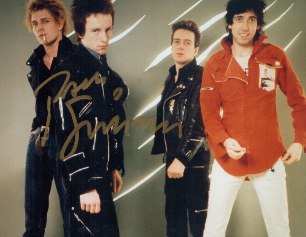 Lot 90: Paul Simonon signed 10x8 inch Clash colour photo....