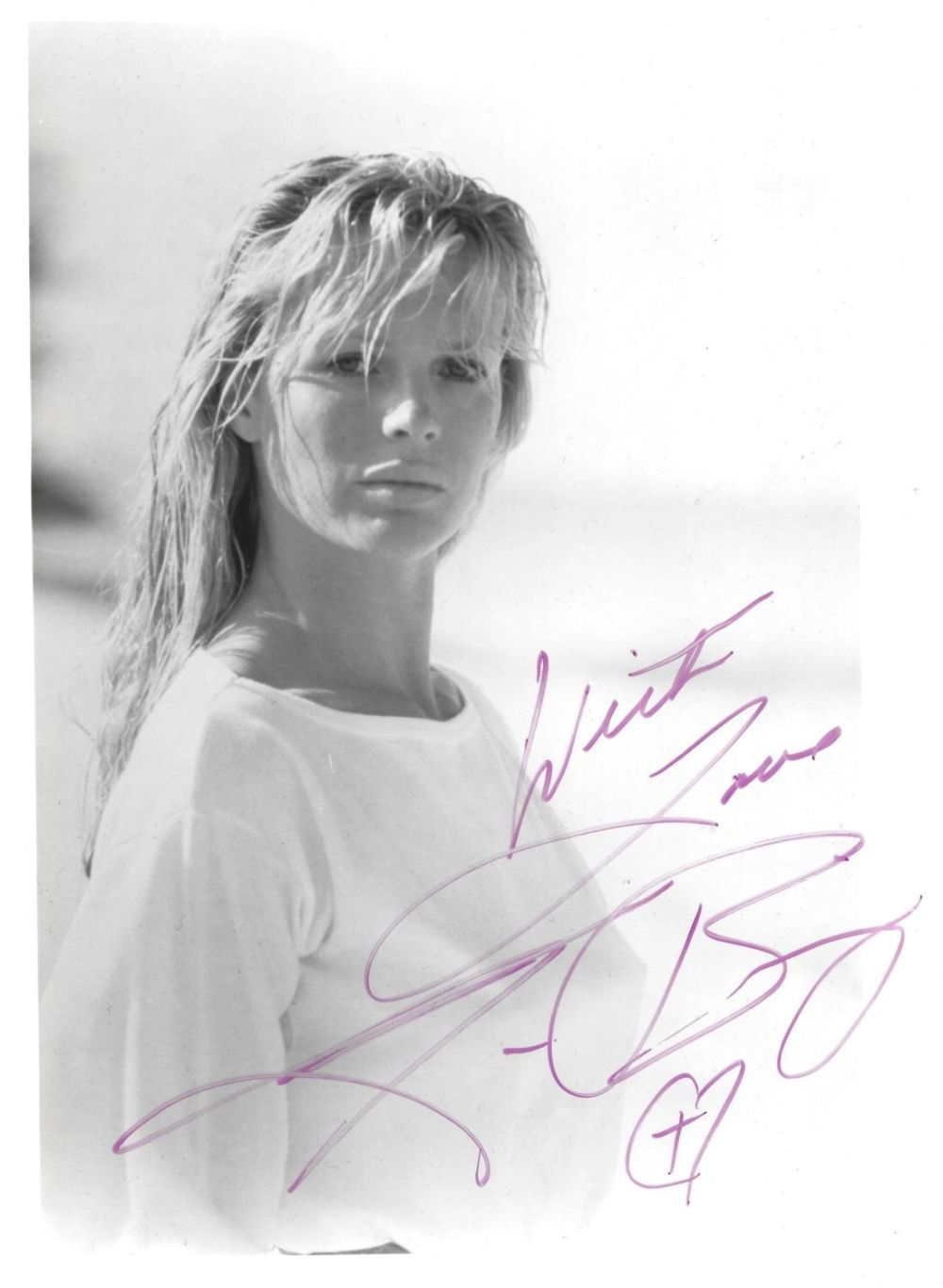 Lot 151: Kim Bassinger signed 10x8 inch black and white...