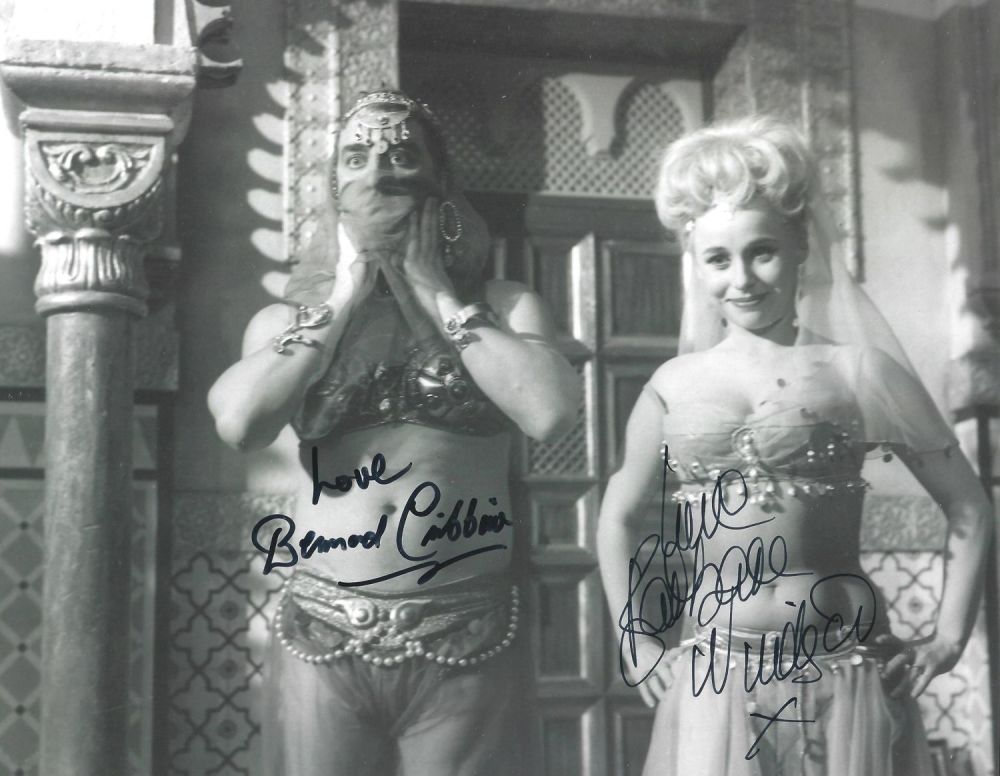 Lot 154: Barbara Windsor and Bernard Cribbins signed 10x8 inch...