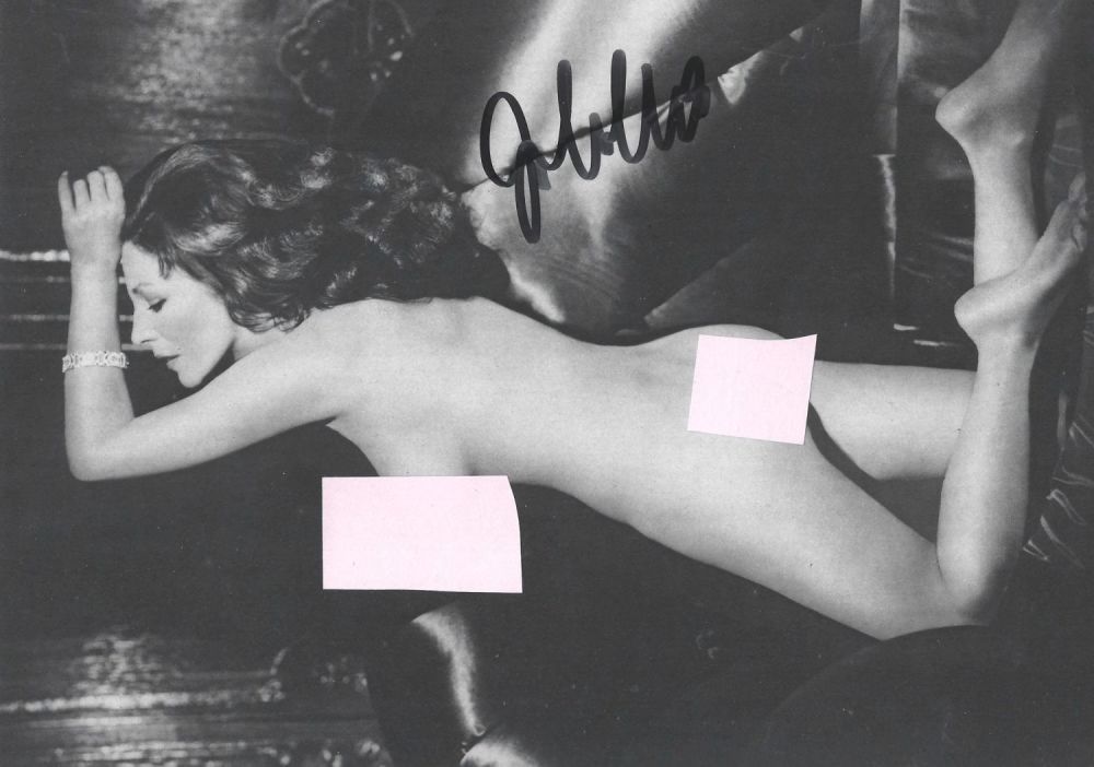Lot 155: Joan Collins signed 10x8 inch black and white...