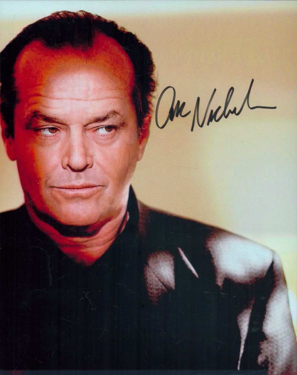 Lot 182: Jack Nicholson signed 10x8 inch colour photo. Good...
