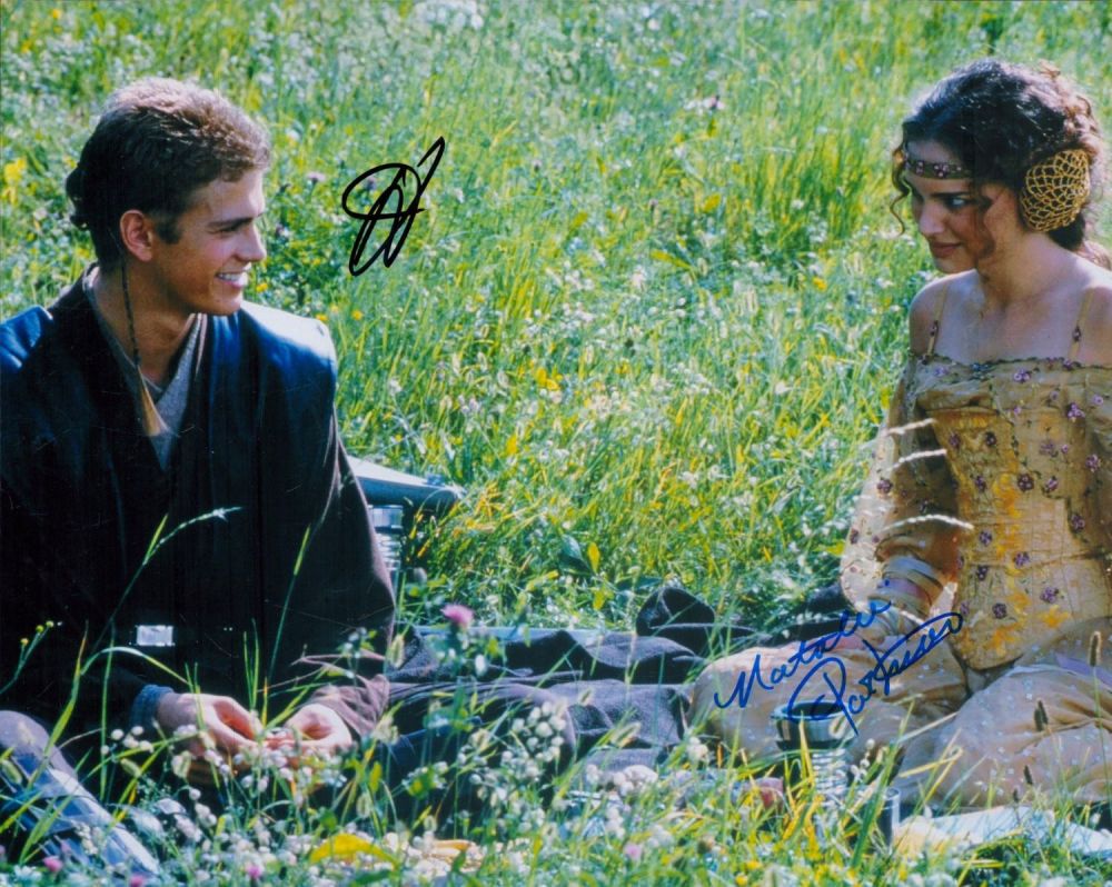 Lot 200: Hayden Christensen and Natalie Portman signed Star Wars...