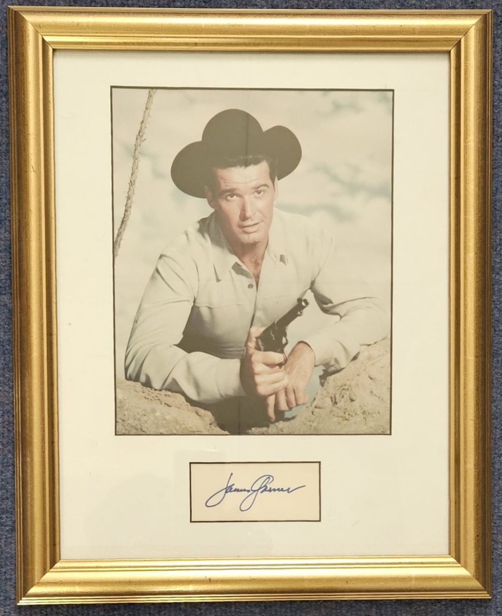 Lot 222: James Garner 16x12 inch overall framed and mounted...