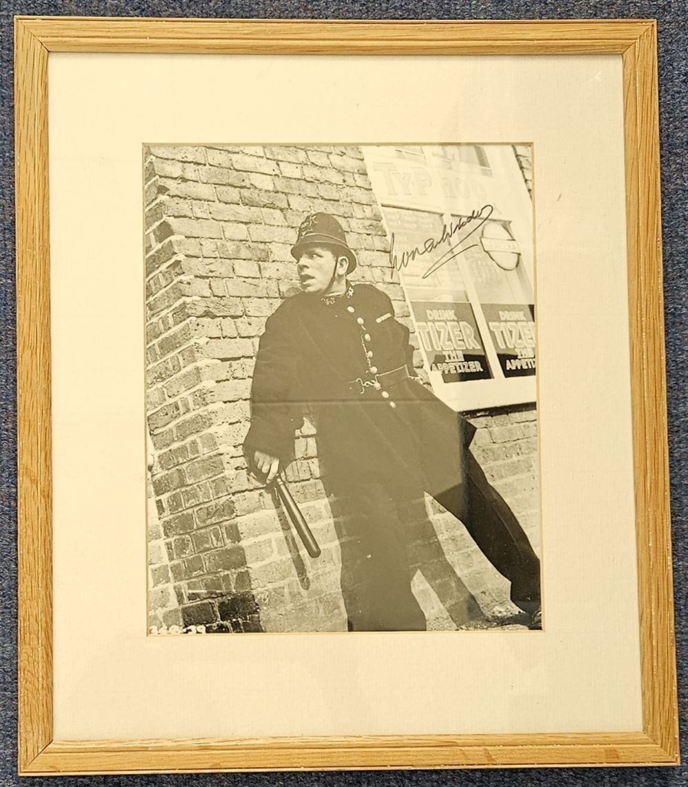 Lot 223: Norman Wisdom signed 15x13 overall framed and mounted...