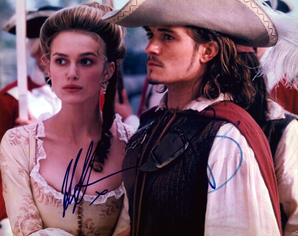 Lot 226: Keira Knightly and Orlando Bloom signed Pirates of...