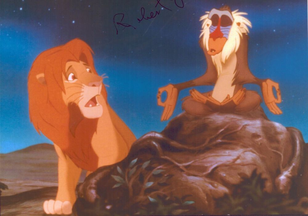 Lot 234: Robert Guillaume signed Lion King 10x8 inch animated...