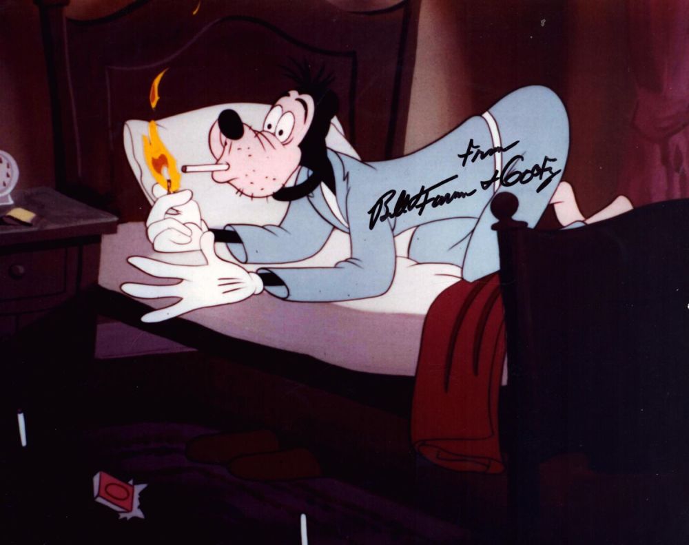 Lot 235: Phil Farmer signed Goofy signed 10x8 inch animated...