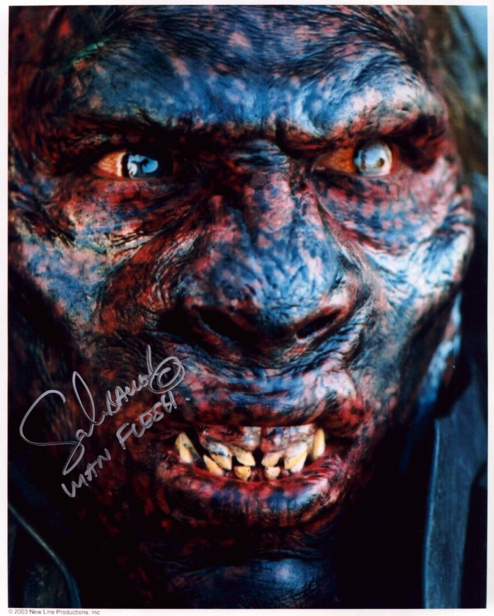 Lot 240: Sala Baker signed Lord of the Rings 10x8...