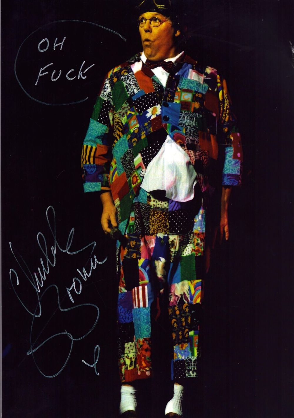 Lot 241: Roy Chubby Brown signed 10x8 inch colour photo....