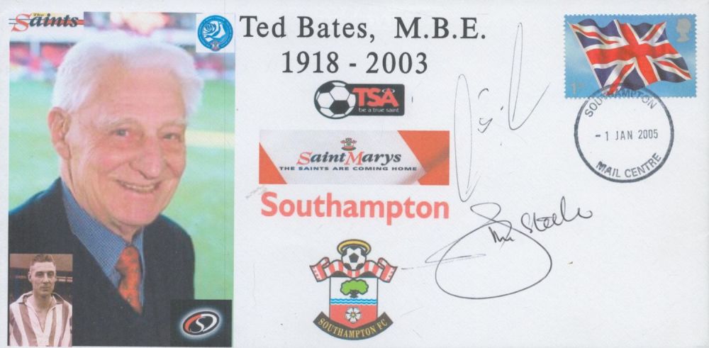 Lot 127: Jim Steele and Claus Lundekvam signed Ted Bates...
