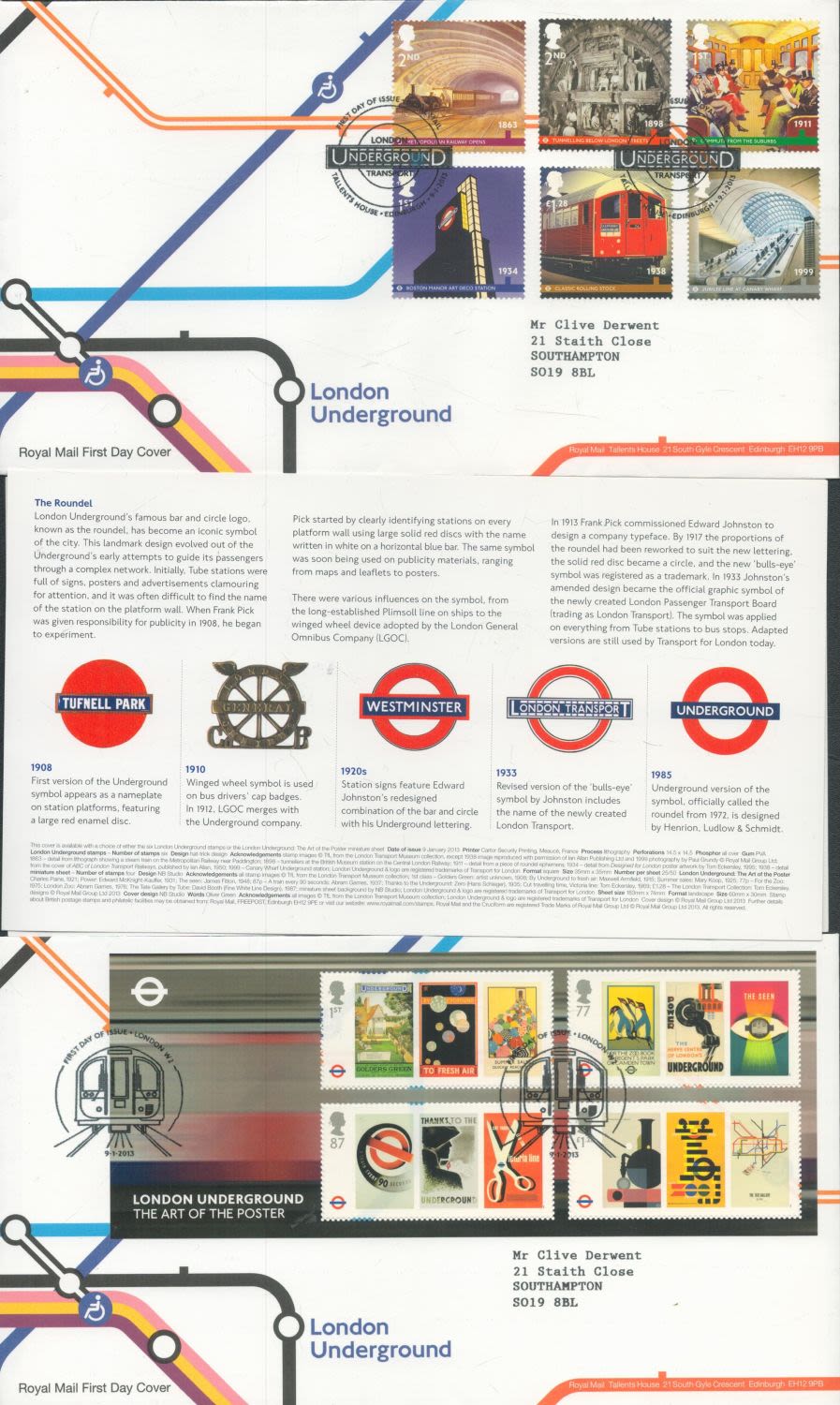 Lot 131: Two London Underground FDC unsigned The art of...