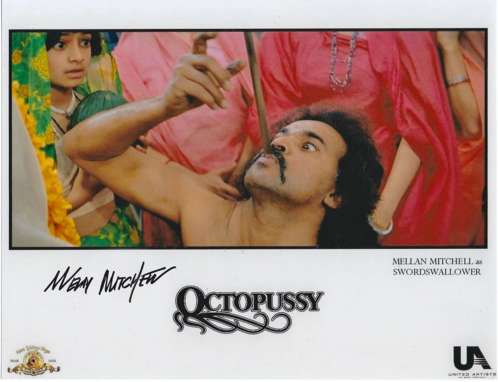 Lot 182: Mellan Mitchell signed 10x8 inch James Bond Octopussy...