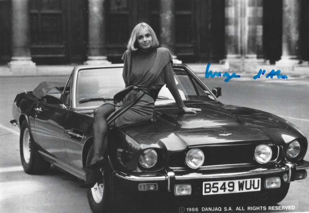 Lot 183: Maryam D'Abo signed 10x8 inch black and white...