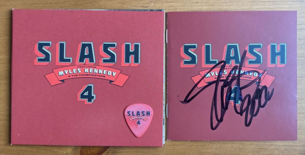 Lot 204: Slash signed Myles Kennedy 4 CD art card...