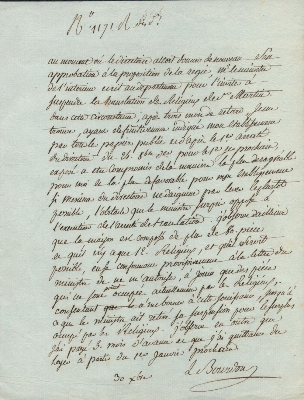 Lot 213: Leonard Bourdon (1754-1807) handwritten manuscript. Good condition. All...
