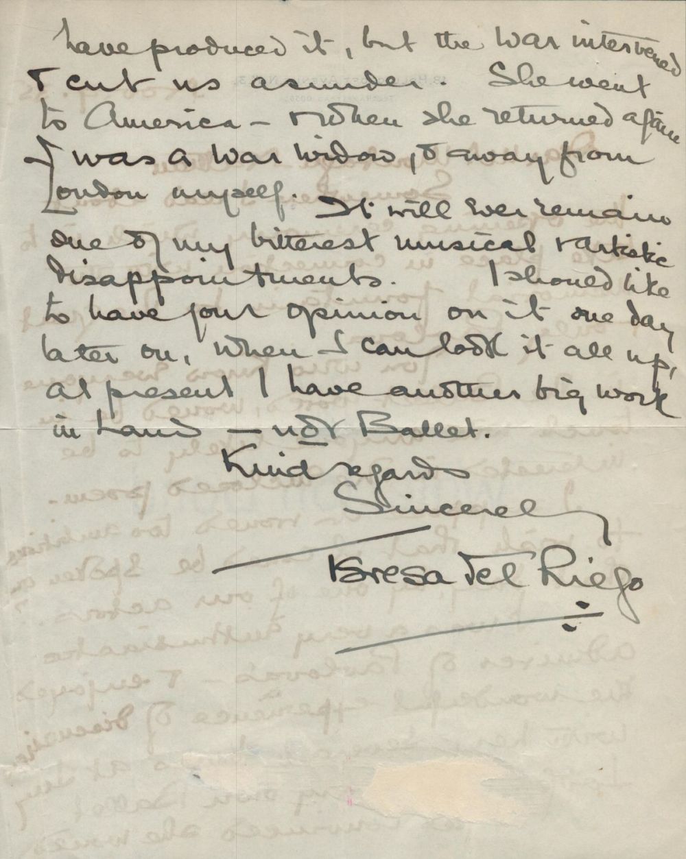 Lot 214: Teresa De Riego ALS dated 9th Nov 1935...