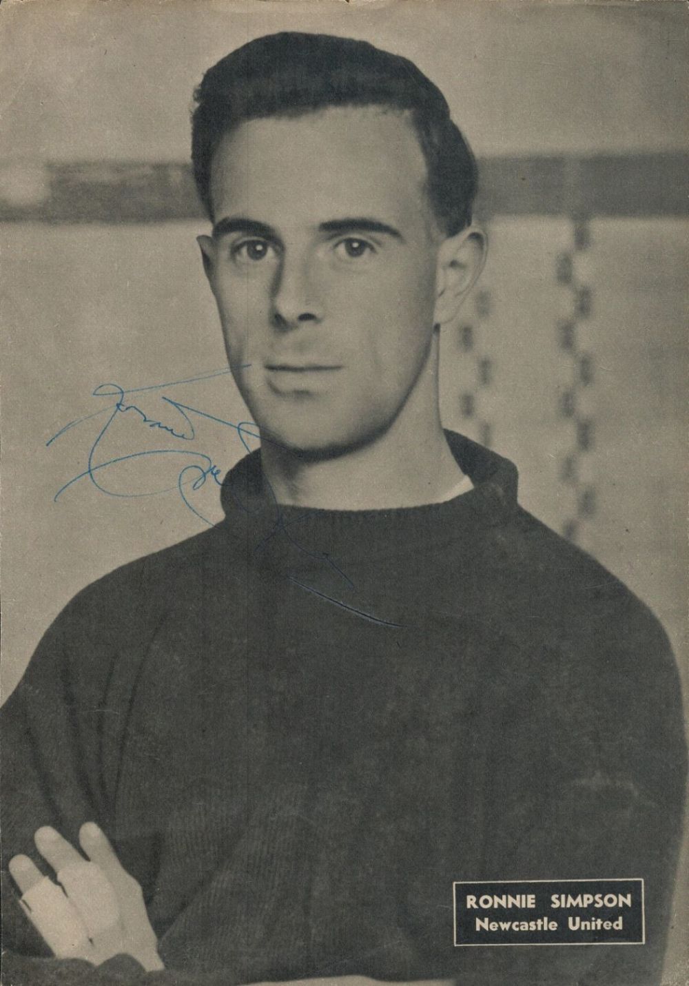Lot 226: Ronnie Simpson signed 11x8 inch black and white...