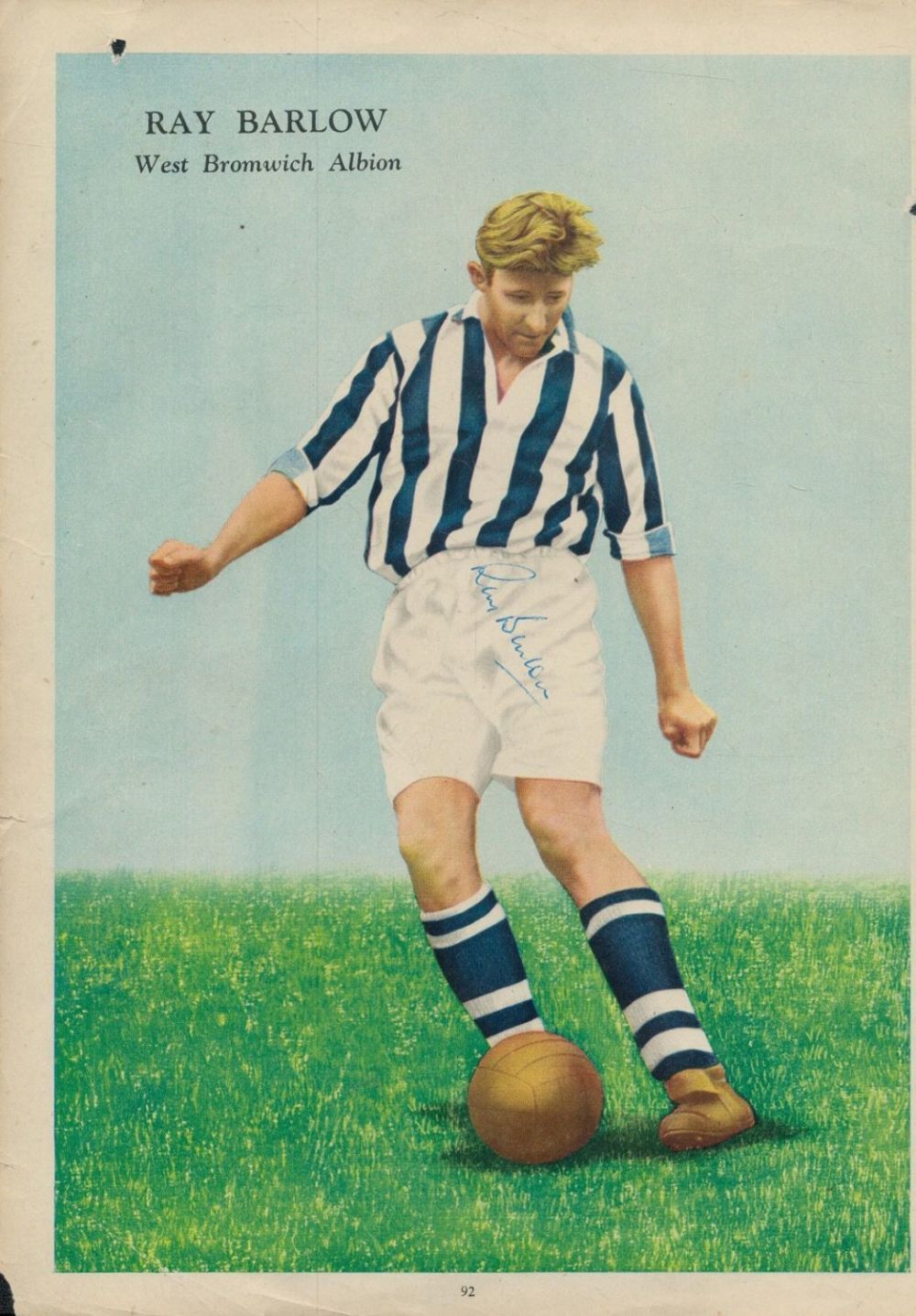 Lot 227: Ray Barlow signed 11x7 inch vintage West Bromwich...