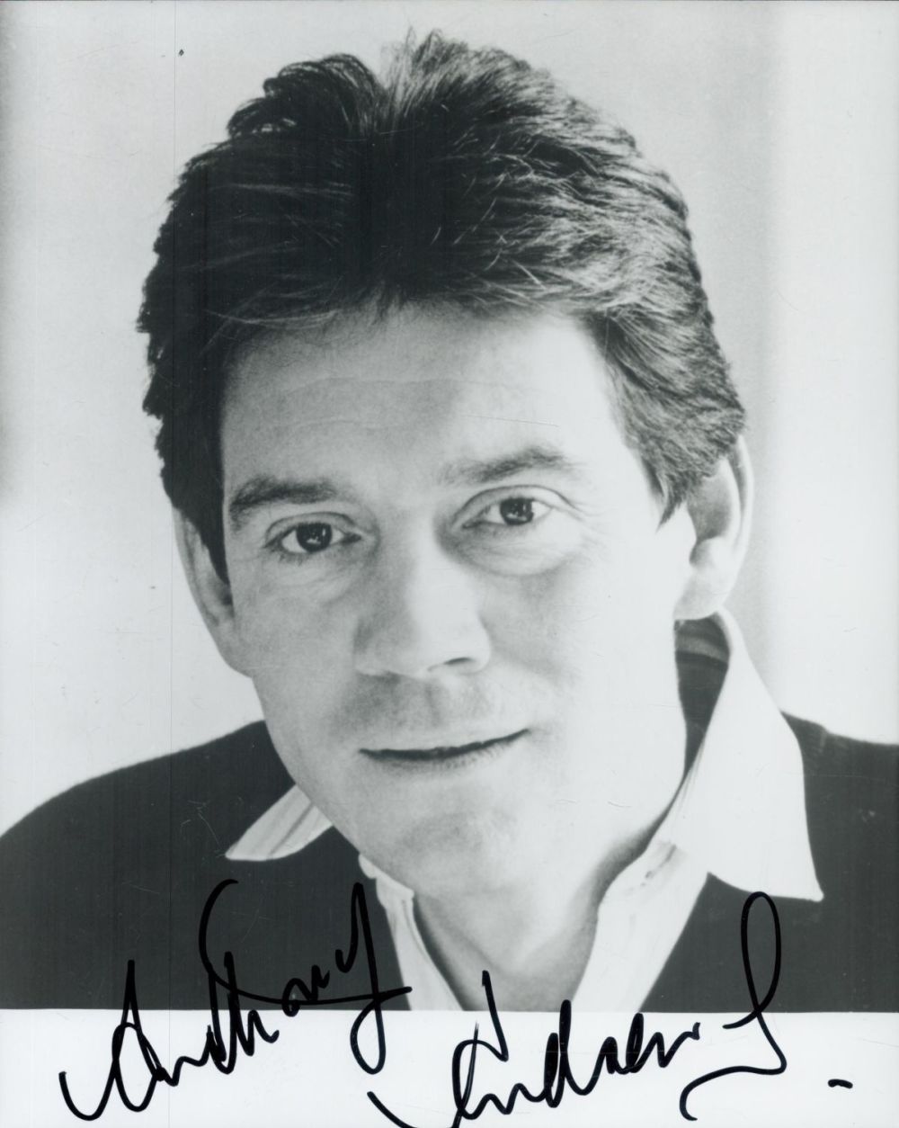 Lot 234: Anthony Andrews signed 10x8 inch black and white...