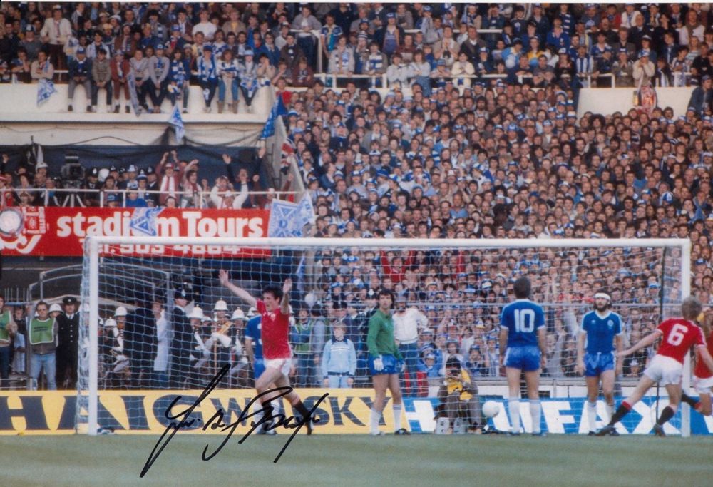 Lot 265: Autographed FRANK STAPLETON 12 x 8 photo :...