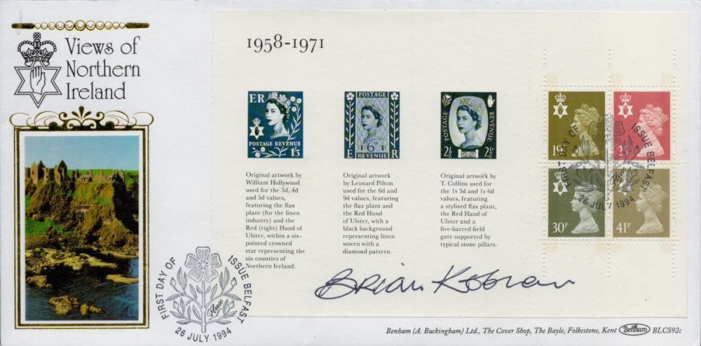 Lot 290: Brian Keenan signed FDC Benham. Views of Northern...