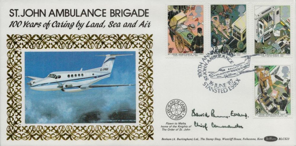 Lot 291: Sir David parry-Evans signed Chief Commander FDC Benham....