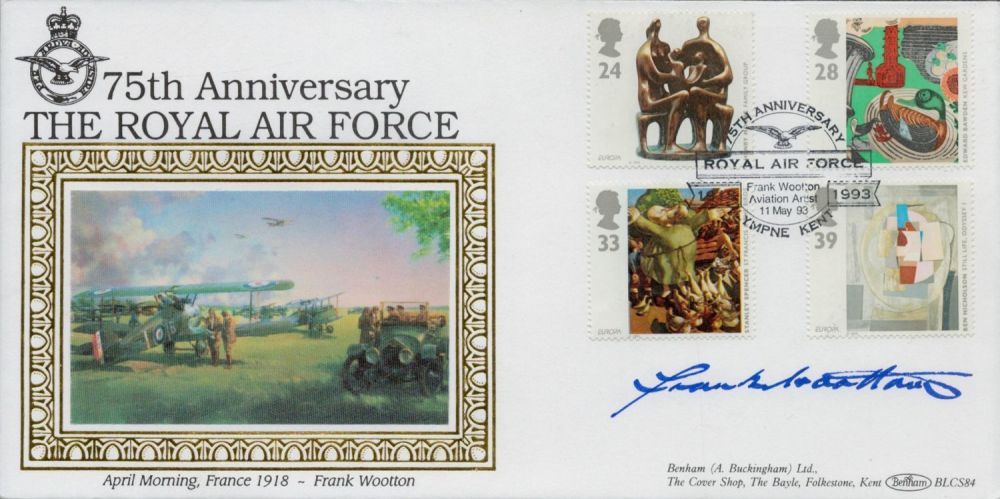 Lot 294: Frank Wootton signed FDC Benham. 75th Anniversary The...