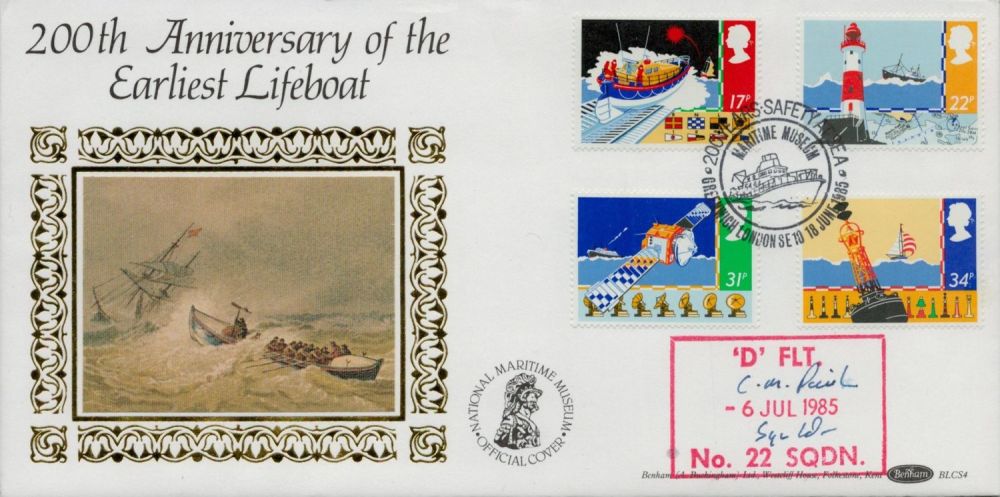 Lot 305: C.M. Paish Pilot Sqn Ldr signed FDC Benham....