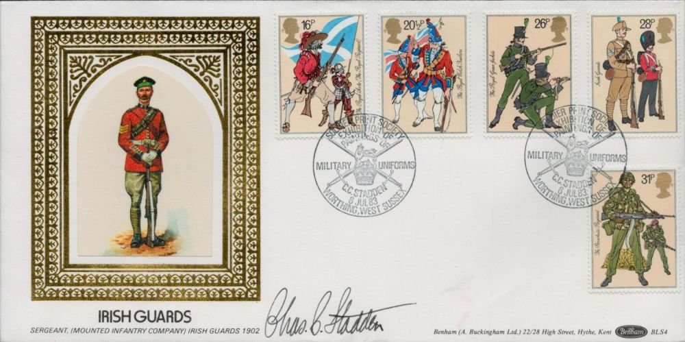 Lot 312: Chas C. Stadden signed FDC Benham. Irish Guards....