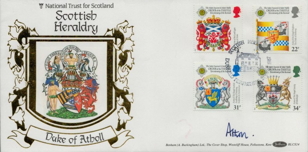 Lot 319: Duke of Atholl signed FDC Benham. National Trust...