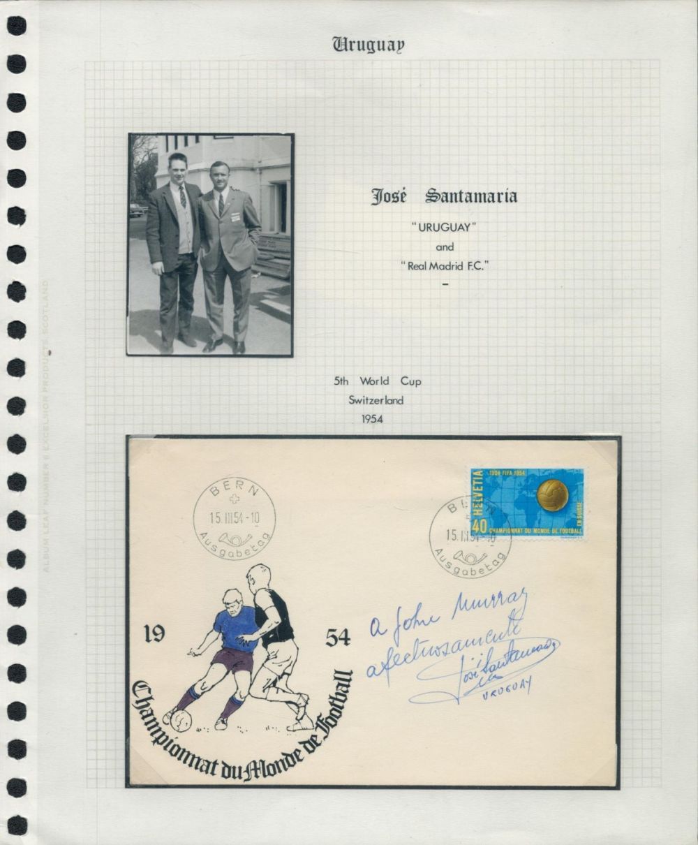 Lot 332: Jose Santamaria 1954 Uruguay World Cup football legend...