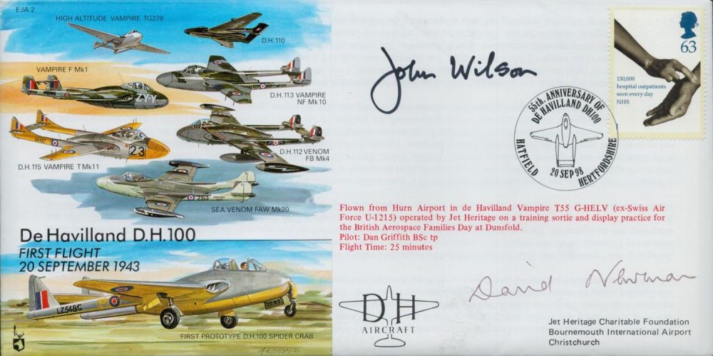 Lot 348: John Wilson and David Newman signed EJA2 cover....
