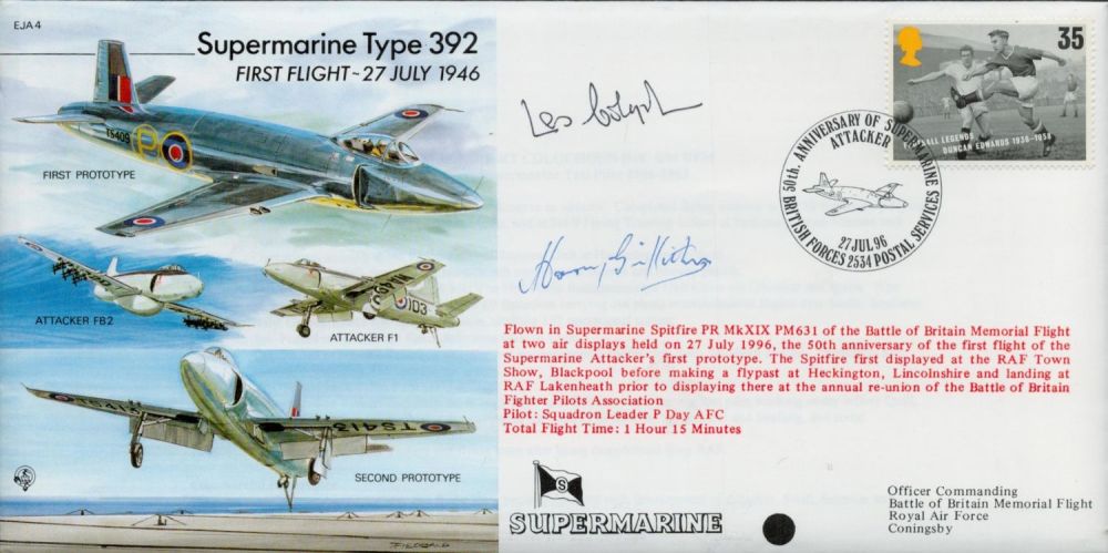 Lot 351: Les Colquhoun and Harry Griffiths signed EJA4 cover....