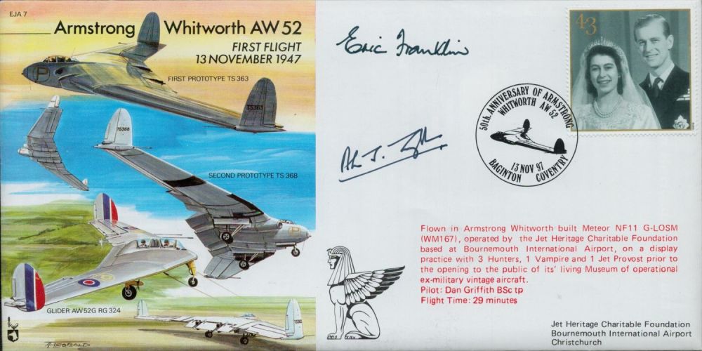 Lot 353: Alan Troughton and Eric Franklin signed EJA7 cover....