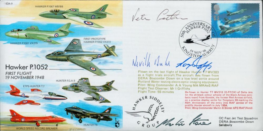 Lot 355: Neville Duke, Roger Topp and Peter Latham signed...
