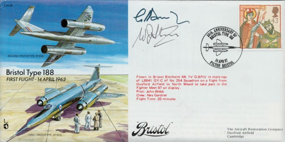 Lot 363: Geoffrey Auty and William Strang signed EJA26 cover....