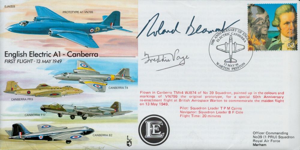 Lot 367: Roland Beamont and Freddie Page signed EJA(S)9 cover....