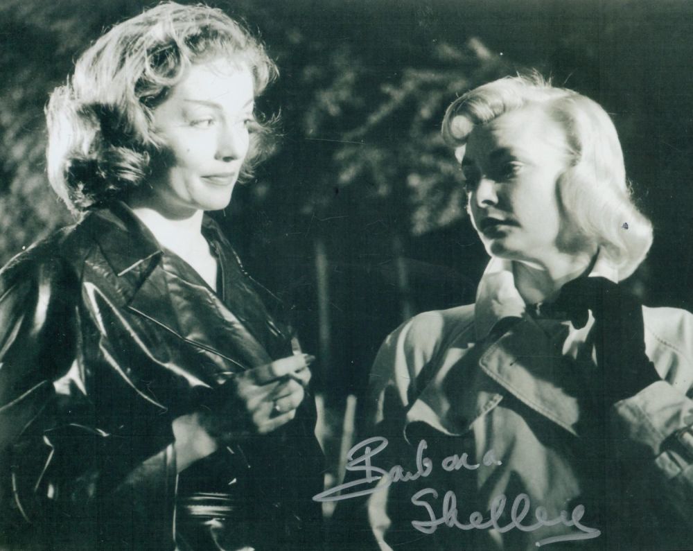 Lot 378: Barbara Shelley signed 10x8 inch black and white...