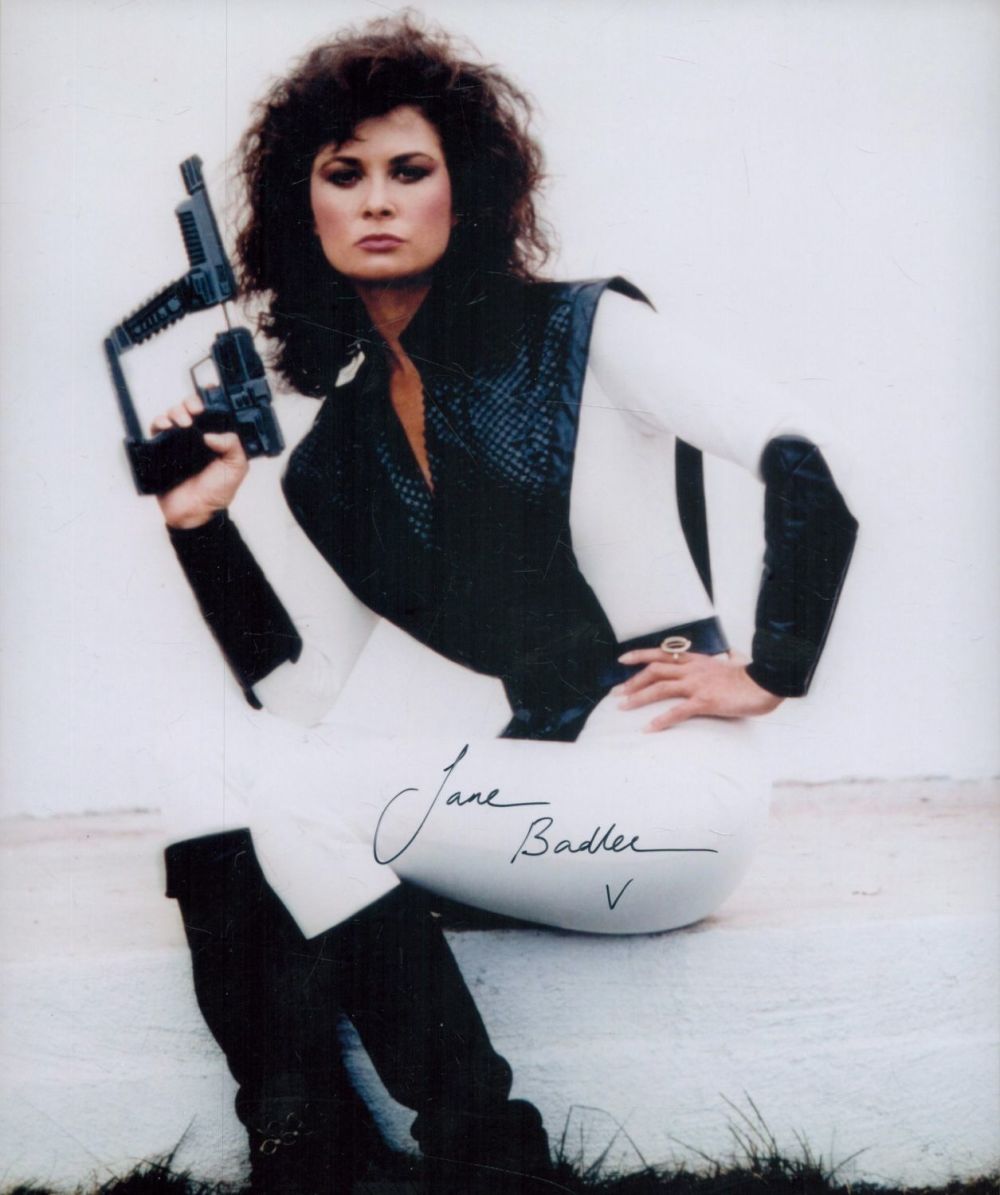 Lot 398: Jane Badler signed V 10x8 inch colour photo....
