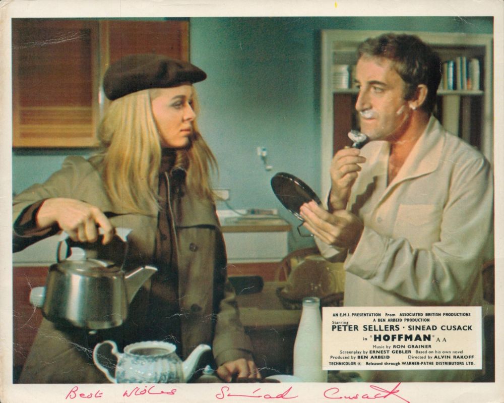 Lot 454: Sinead Cusack signed 10x8 inch Hoffman lobby card...