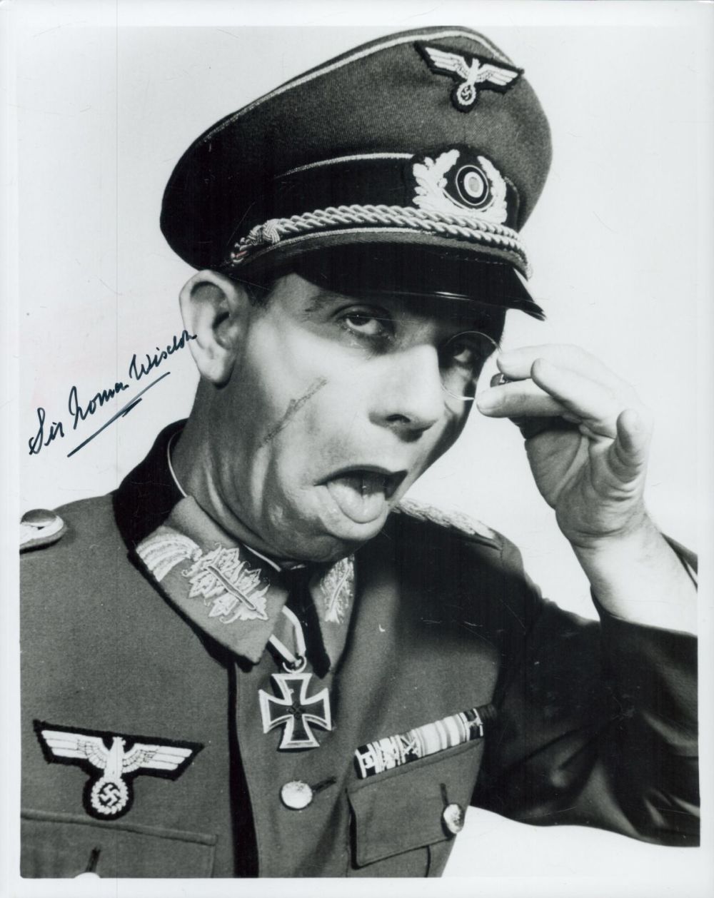 Lot 470: Norman Wisdom signed 10x8 inch black and white...