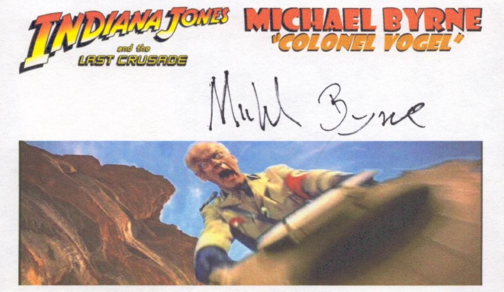 Lot 475: Michael Byrne signed Colonel Vogel Indiana Jones and...
