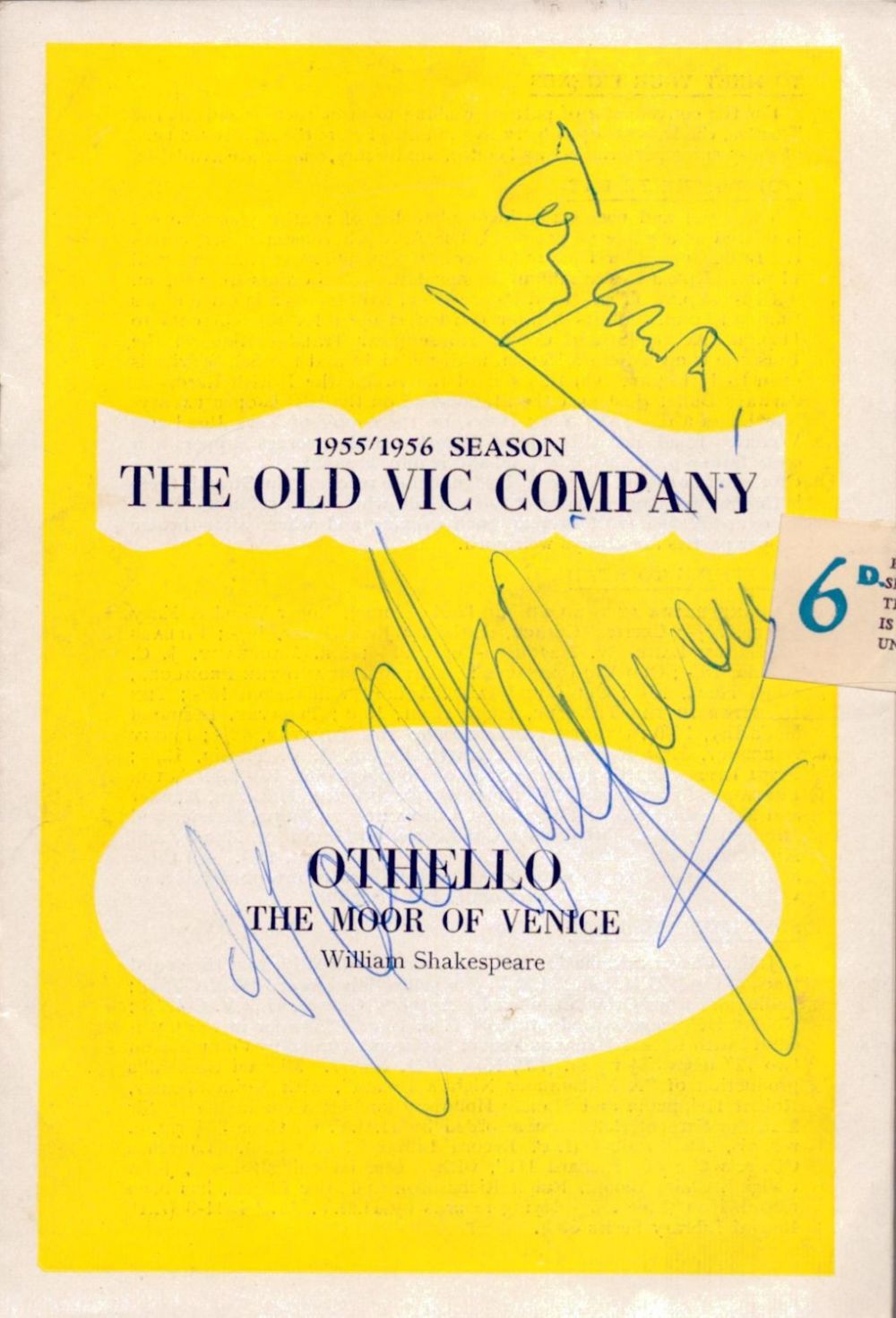 Lot 487: Richard Burton, Paul Rogers, Jack Gwillim signed Othello...