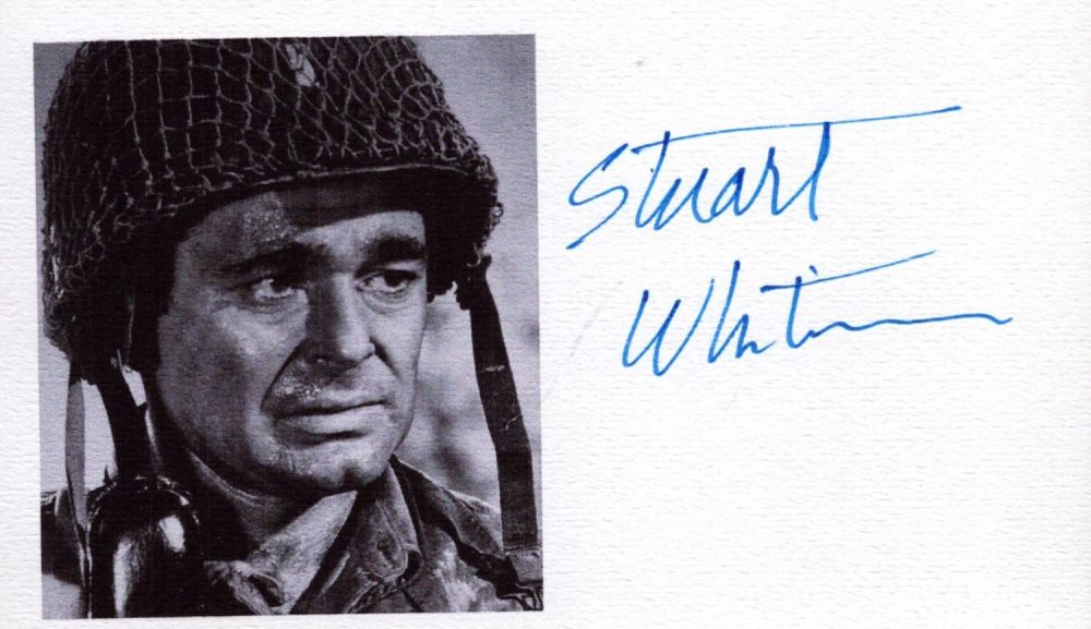 Lot 488: Stuart Whitman signed 5x3 inch white card with...
