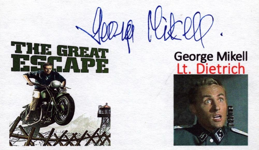 Lot 490: George Mikell signed Lt Dietrich The Great Escape...