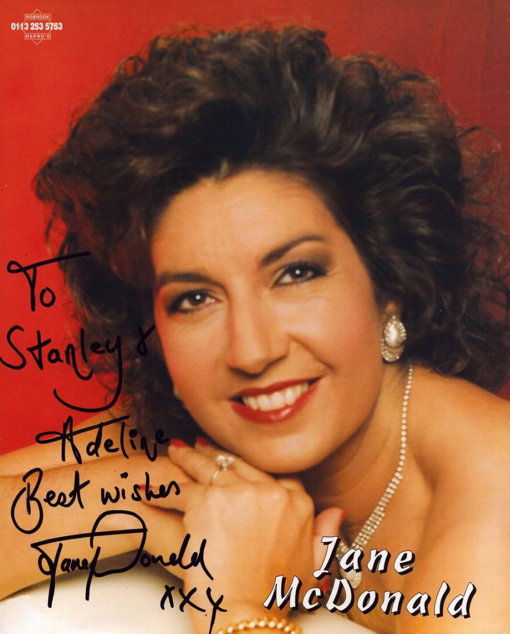 Lot 548: Jane McDonald signed 10x8 inch colour promo photo...